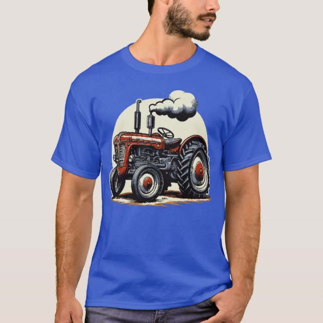 T-shirt Tractor Pixel Art - print (Devant)