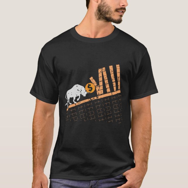 T-shirt Trader Crypto Asset Trader Bull Trend Art (Devant)