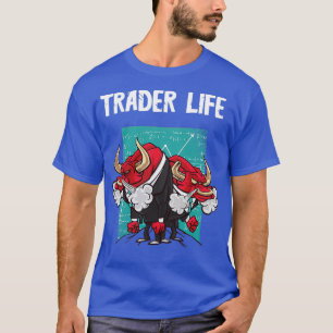 T-shirt Trader Vie Stock Jour Trader Bull Broker L