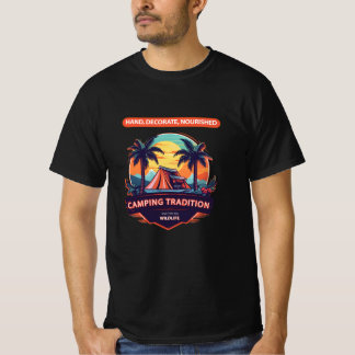 T-shirt Tradition du camping : Aventure au coucher du sole