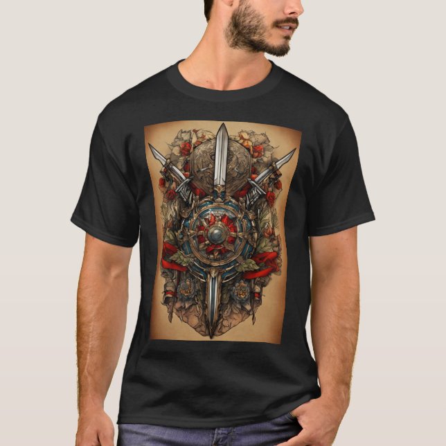 T-shirt traditionnel inspiré du tatouage (Devant)