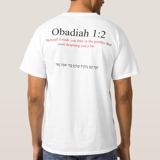 T-shirt Traduction Open Source Obadiah 1:2 (Dos)