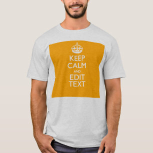 T-shirt Traffic Yellow Background Keep Calm And Your Text