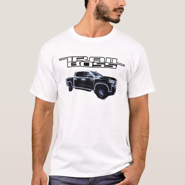T-shirt Trail Boss néon noir (Devant)