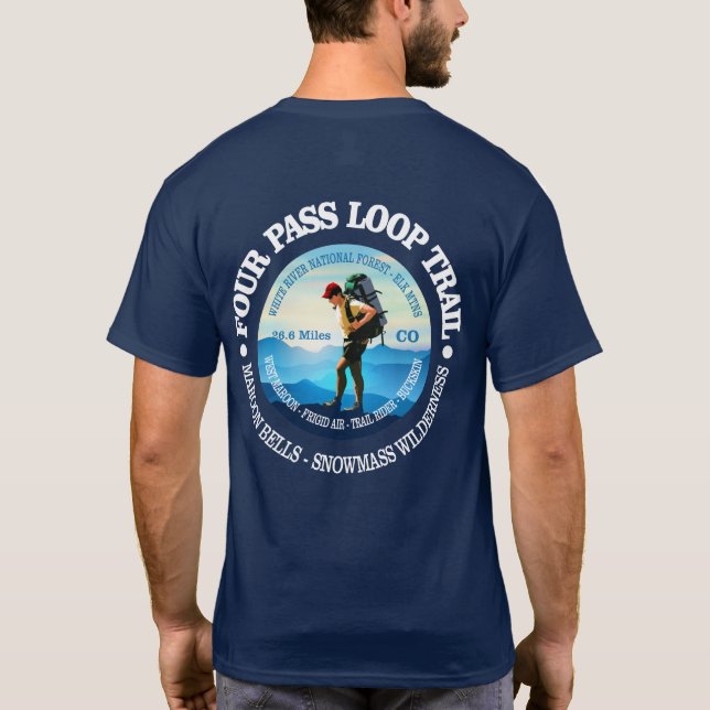 T-shirt Trail de boucle à quatre passes (Hiker C) (Dos)