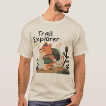 Trail Explorer - Cute Cat Randonnée Aventure Tee