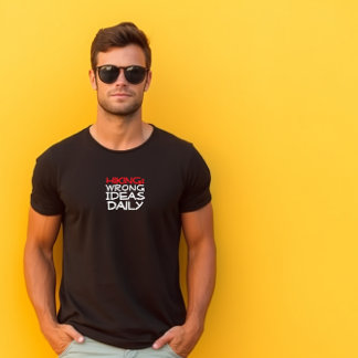 T-shirt Trail Hiking camping humor black red