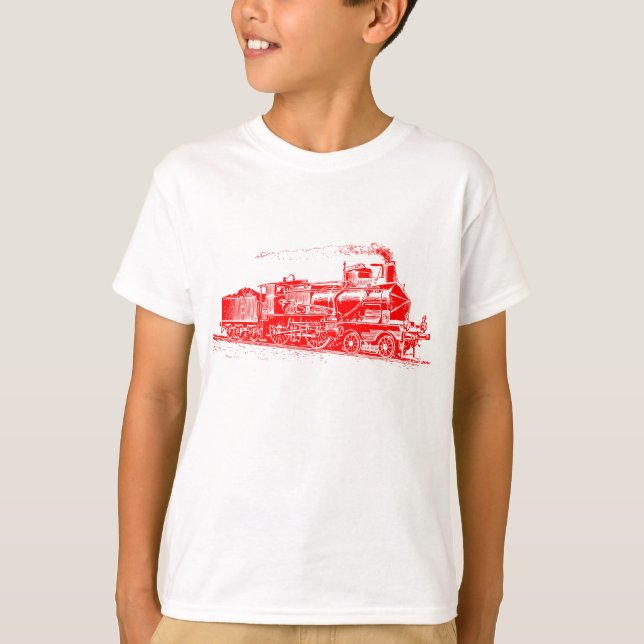 T-shirt Train 03 - Rouge (Devant)