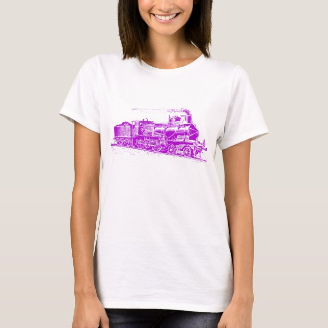 T-shirt Train 03 - Violet (Devant)