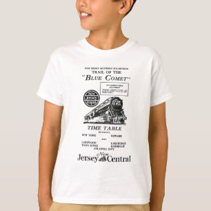 T-shirt Train bleu central de comète de New Jersey