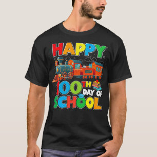 T-shirt Train Chemin De Fer Joyeux 100e Jour D'École Garço