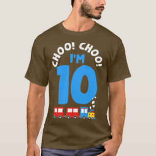 T-shirt Train Choo Choo 10th Birthday