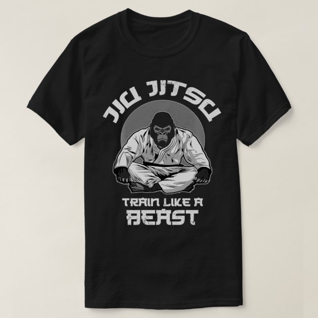 T-shirt Train comme une bête Jiu Jitsu BJJ Grappling MIXED (Design devant)