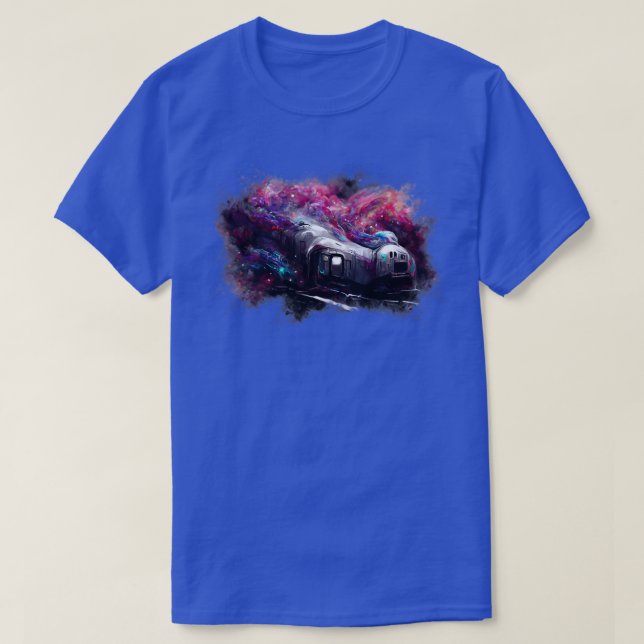 T-shirt Train dans l'espace (Design devant)