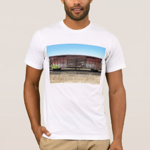 T-shirt Train de fret de rouille (avec des portes) avec le