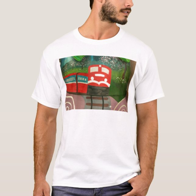 T-shirt Train de moteur diesel, Chiayi, Taïwan (Devant)