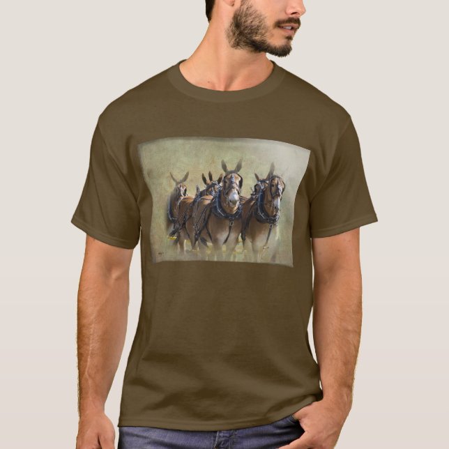 T-shirt Train de mule (Devant)