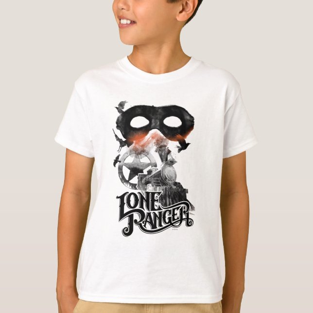 T-shirt Train de Rangers solitaires et masque (Devant)