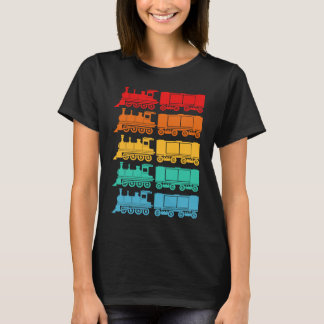 T-shirt Train de train modèle Train rétro Locomotive Train