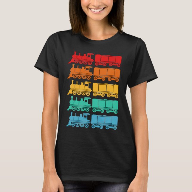 T-shirt Train de train modèle Train rétro Locomotive Train (Devant)