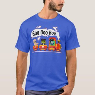 T-shirt Train Halloween Boys Skeleton Zombie Scary Pumpkin