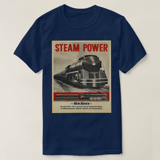 T-shirt Train moteur à vapeur (Design devant)