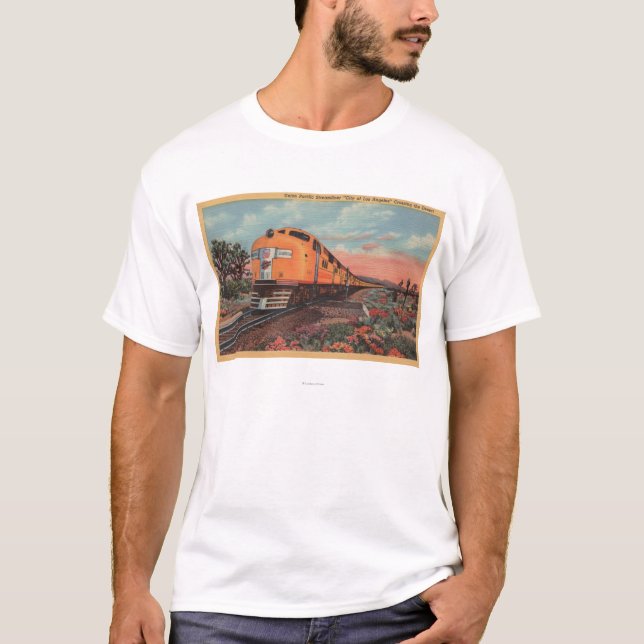 T-shirt Train Pacifique des syndicats, ville de L.A. (Devant)
