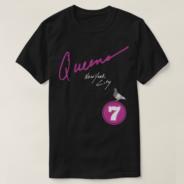 T-shirt Train Queens New York City Pigeon 7 (Design devant)