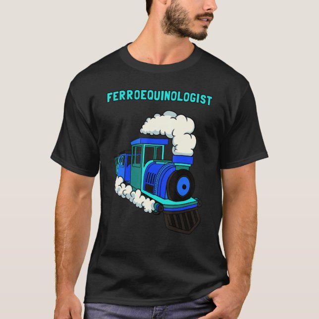 T-shirt Train Rail Transport Fret Ferroequinolo (Devant)