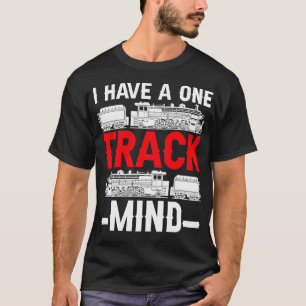 T-shirt Train Retro Engine Model Railroad J'Ai Un Tra One