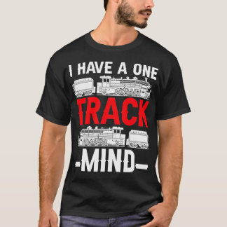 T-shirt Train Retro Engine Model Railroad J'Ai Un Tra One