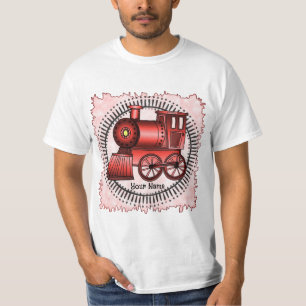 T-shirt Train Rouge