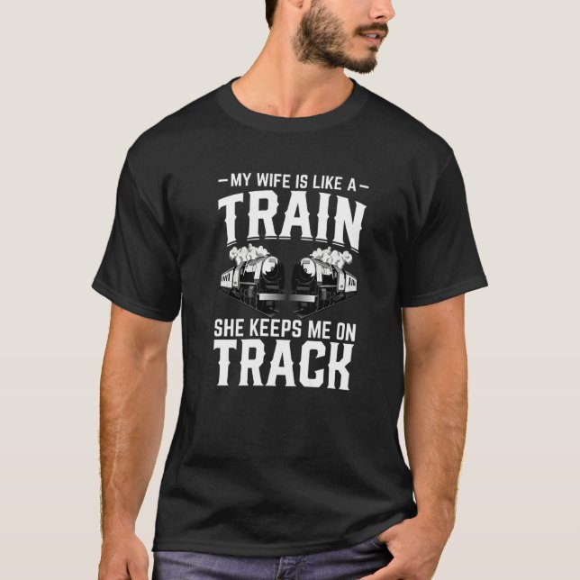 T-shirt Train Station  Graphic Saying With Train  5 (Devant)