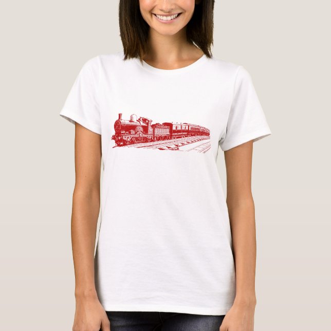 T-shirt Train vintage - Ruby (Devant)