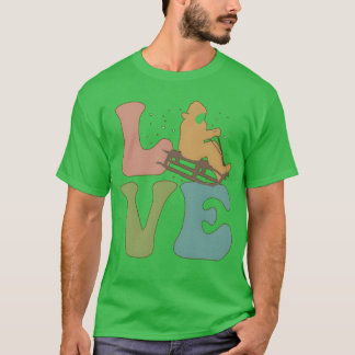 T-shirt Traîneau rétro LOVE Luge