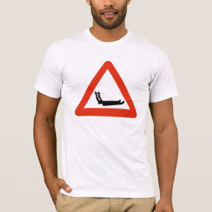 T-shirt Traîneaux de chien croisant, poteau de