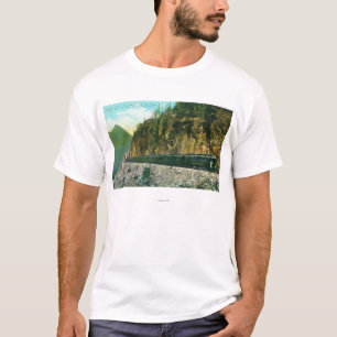 T-shirt Traînée au nord de point rocheux, de passage blanc