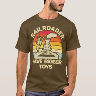 T-shirt trains ferroviaires pour hommes rétro vintage