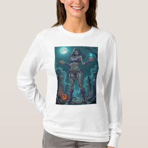 T-shirt Traite d'Halloween ou ami Zombie w Cerveau