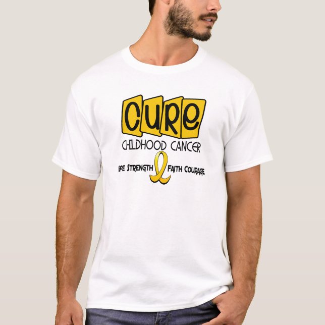 T-shirt TRAITEMENT de conscience de Cancer d'enfance (Devant)