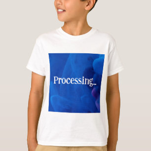 T-shirt Traitement en arrière-plan bleu