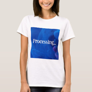 T-shirt Traitement en arrière-plan bleu