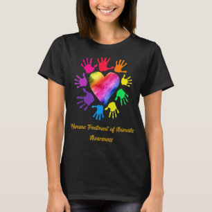 T-shirt Traitement Humain Des Mains De Sensibilisation Des
