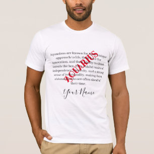 T-shirt Traits Aquarius et signe zodiaque