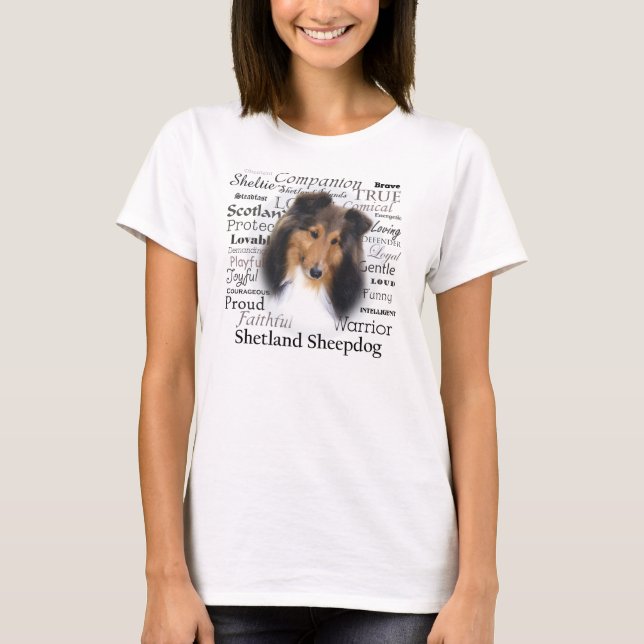 T-shirt Traits de Sheltie (Devant)