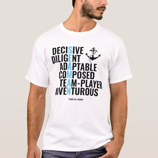 T-shirt Traits d'un marin (Devant)