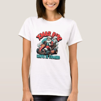T-shirt Trajet de Noël : le Père Noël arrive'