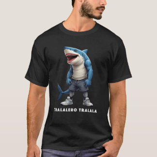 T-shirt Tralalero Tralala meme Tee Funny Shark Quote Itali