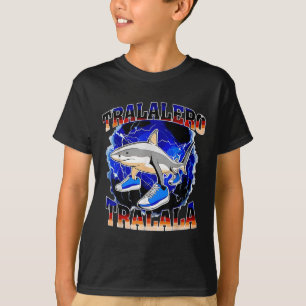 T-shirt Tralalero Tralala Requin Drôle Brainrot Italien Mè