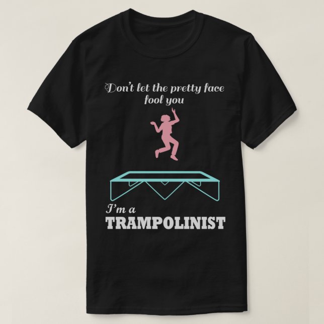 T-shirt Trampoliniste Drôle Dire Trampoline Sauter (Design devant)
